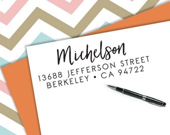 Self-inking CUSTOM STAMP, Pre Inked/self-inking, Address Stamp, Custom Address Stamp, Housewarming Gift, library or business stamp, b5-75