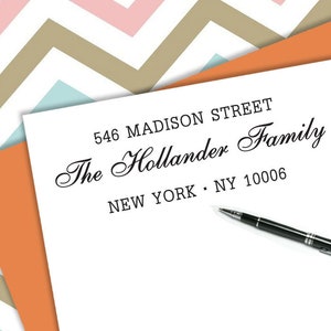 Self-inking CUSTOM STAMP, Pre Inked/self-inking, Address Stamp, Custom Address Stamp, Housewarming Gift, library or business stamp, d5-19 image 1