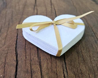20 Handmade paper hearts /DIY craft /Wedding Heart decoration / Love Note paper / Eco friendly craft supplies / Scrapbooking/Journaling /