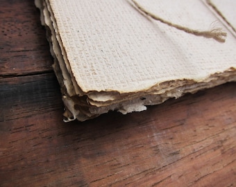 Handmade Tea Paper sheets / Recycled paper / Writing paper / Craft paper / Textured paper / Naturally dyed paper / 6" x 8.5" / A5