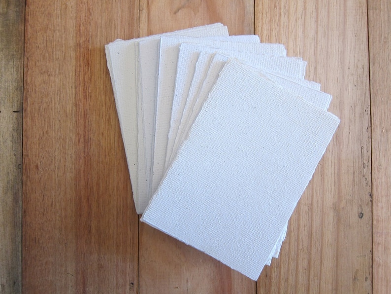 White Handmade Paper Sheets / Printable Recycled Paper / Eco | Etsy