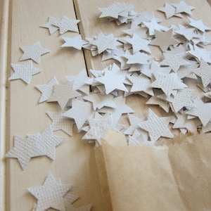 Handmade paper Confetti  / Eco friendly Party and Wedding Decoration / Natural Recycled paper stars / Art and Craft paper / Biodegradable
