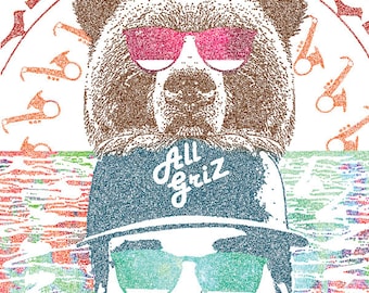 GRiZ Lyric Poster Print - 12x18 - Handmade with Lyrics - Chasing the Golden Hour - GRiZMAS - Liberated - All Good - Red Rocks - Stoki Design