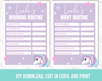 DIY Printable | Morning and Night Routine Charts