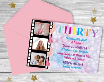 30 Years Thirty 30th Birthday Invitation {Digital File}