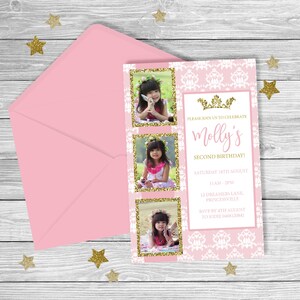 PRINCESS 1st, 2nd Birthday Invitation {Digital File} GIRL Party Printable