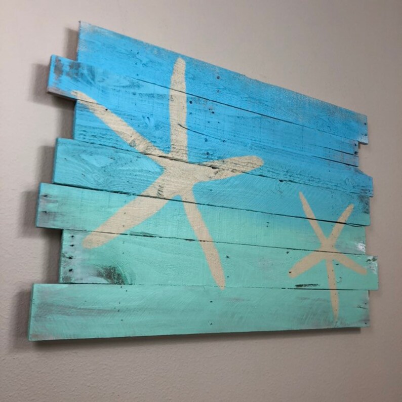 Beach Decor Starfish on Blue Sky Over Turquoise Sea Tropical Etsy