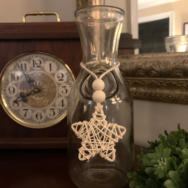 Star Ornament / White Star Ornament / Tiered Tray Accent