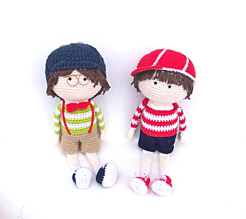 Pattern Crochet Boy and Girl Dolls image 2