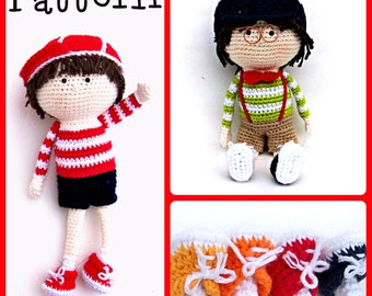 Pattern, Boy Crochet Doll, TootyLou, 14"