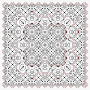Stunning Ribbon Blackwork PDF chart, pattern