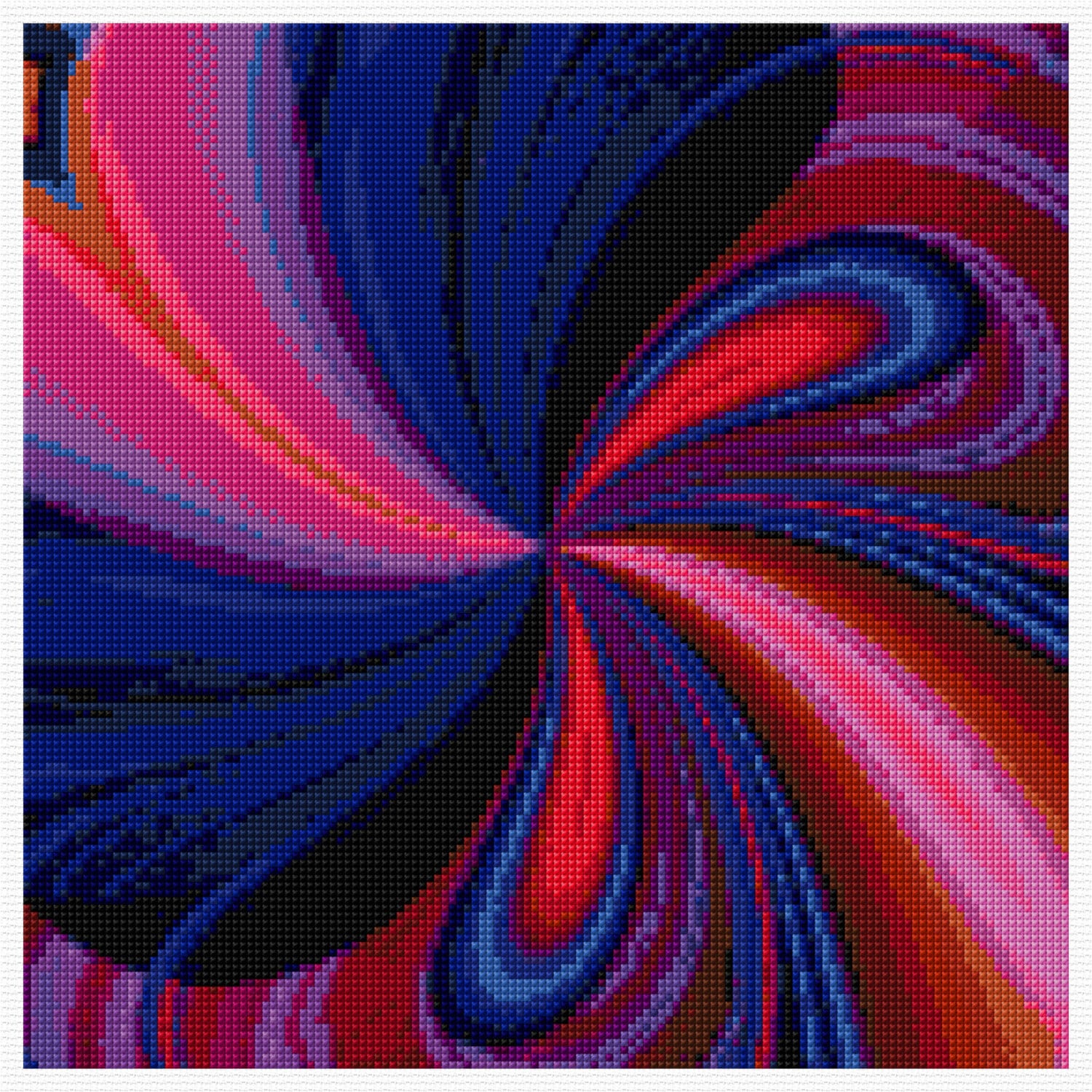 のの Stunning Midnight Bow Cross Stitch PDF Pattern, Chart - Etsy