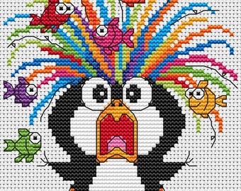 Something Fishy Cross Stitch Pattern Instant Download PDF