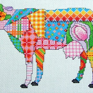 Cross Stitch Patchwork Cow Pdf Instant Download Pattern