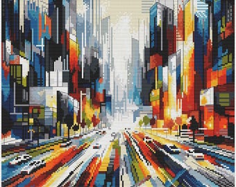 Breathtaking Metropolis Instant Download Cross Stitch PDF Pattern