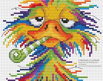 Party Pecker Cross Stitch Instant Download PDF Pattern