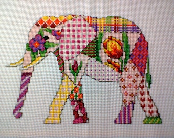 Patchwork Elefant Kreuzstich PDF Pattern