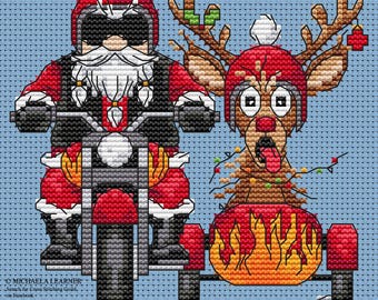 Dashing Through The Snow Cross Stitch Instant Download PDF Pattern