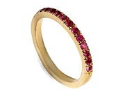 Half Eternity Ring, red Ruby gold Eternity wedding ring, 14k gold blue sapphires women Wedding band, red blue gemstones anniversary band