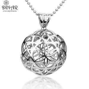 Sterling silver seed of life pendant , kabbalah star of david flower of life symbol, magen david style silver pendant for women and for gril