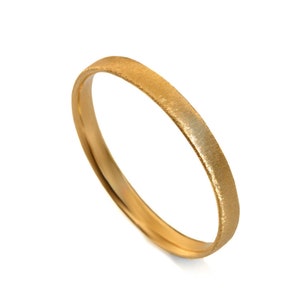 18k solid gold thin brushed gold plain simple wedding ring, classic skinny wedding band, stacking gold band, thin stack womens gold ring