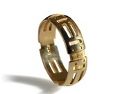 men wedding band, 14k solid gold band, steampunk band, rustic men band, unique wedding ring, rose gold band,mens steampunk wedding ring
