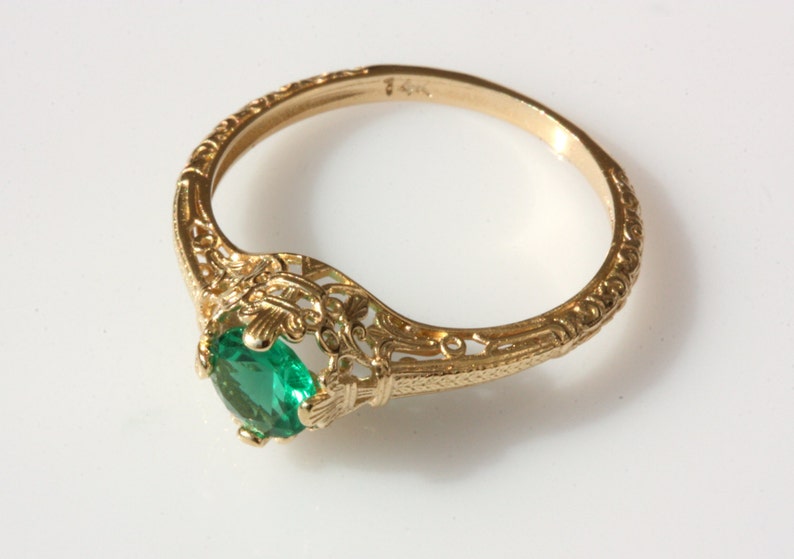 promise ring antique engagement ring Ring setting Vintage gold Engagement ring 18k gold ring setting 14k gold ring without gemstone