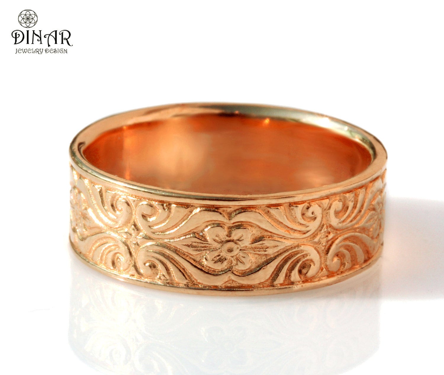 14 k Gold Hochzeit Band Set seine und ihre passende Bänder | Etsy