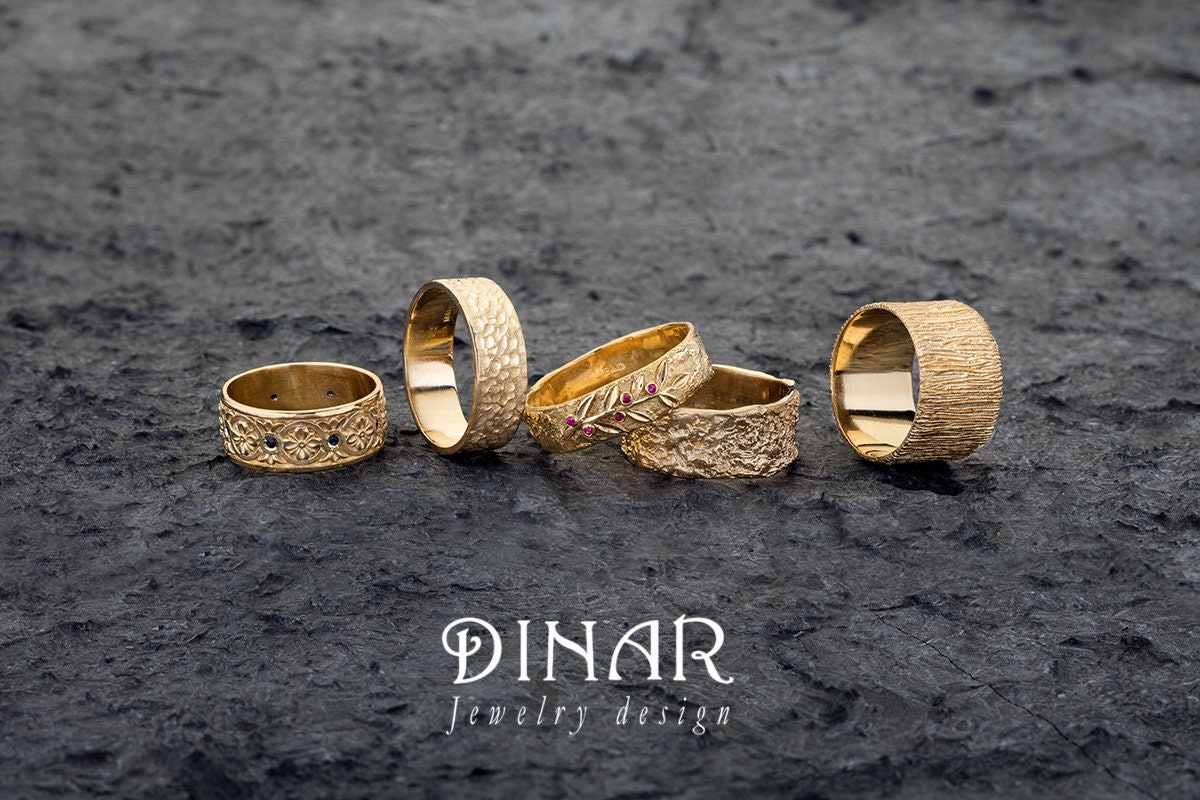Juego De Anillos De Matrimonio, Plata Y Oro, Acero Inoxidable, Dos Tonos, Pulido, Anillo De Promesa Engarzado Para él Y Para Ella, Acero Inoxidable, Sin Circonita