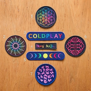 COLDPLAY Moon Music of the Spheres Mylo Xyloto parches / insignias / parche