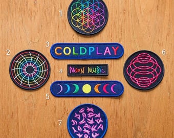 COLDPLAY Moon Music of the Spheres Mylo Xyloto parches / insignias / parche
