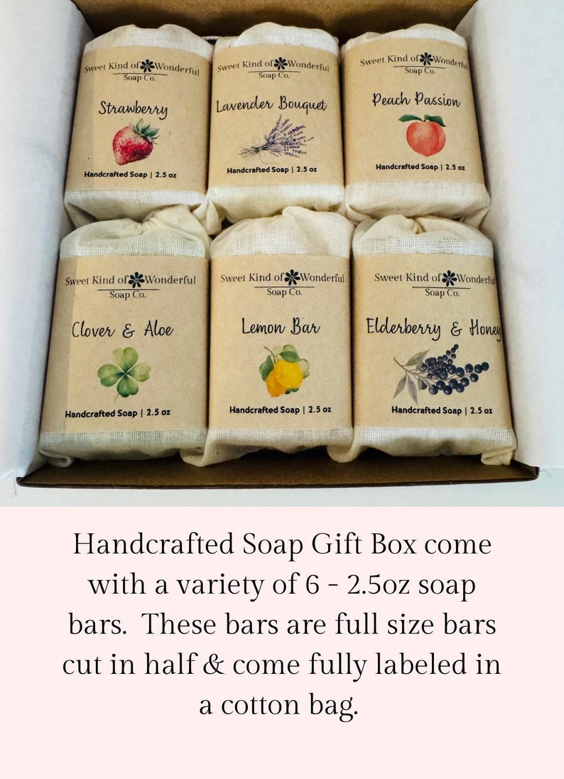 Handcrafted Soap Gift Box: Natural Artisan Soaps, Variety Scents Bild 4
