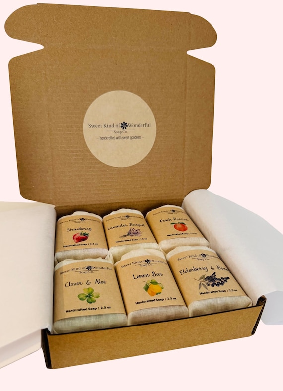 Handcrafted Soap Gift Box: Natural Artisan Soaps, Variety Scents