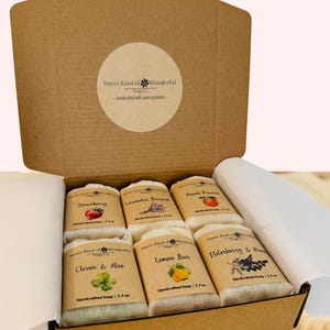 Handcrafted Soap Gift Box: Natural Artisan Soaps, Variety Scents Bild 1