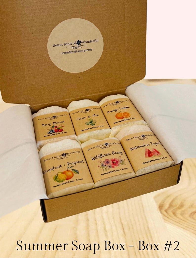Handcrafted Soap Gift Box: Natural Artisan Soaps, Variety Scents Bild 3