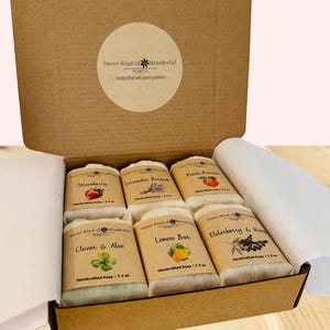 Handcrafted Soap Gift Box: Natural Artisan Soaps, Variety Scents Bild 2