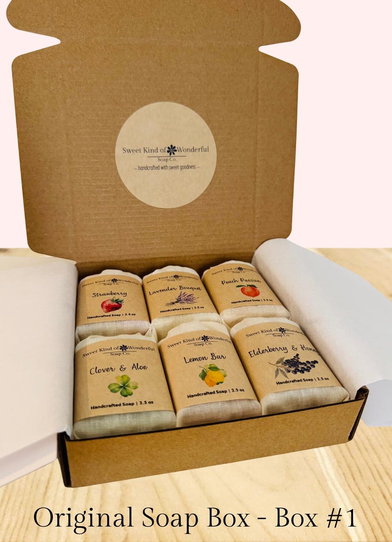 Handcrafted Soap Gift Box: Natural Artisan Soaps, Variety Scents Bild 2