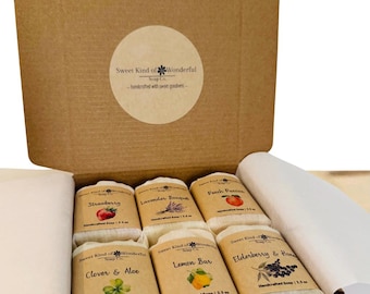 Soap Gift Box: Natural Artisan Soaps, Variety Scents, Cold Process Soap