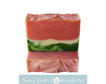 Watermelon Soap: All Natural Handcrafted Cold Process Soap
