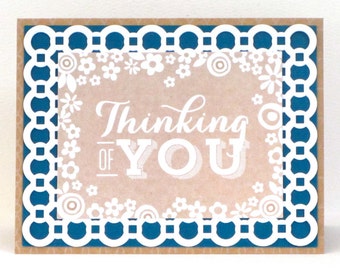 Thinking of You Card -Greeting Card -Note Card -Blank Inside Card -Hand Made Card -Stay in Touch Card -Friendship Card -All Occasion Card