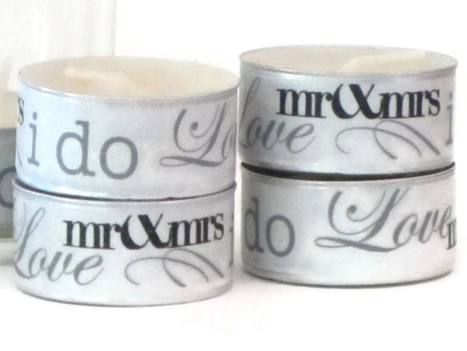 Wedding Tea Lights Gift Set 6 Decorative Tea Light Candles Etsy