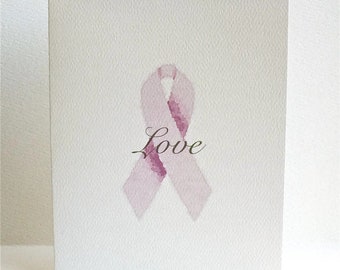 Pink Ribbon Card Set -All Profits Donated -Breast Cancer Cards -Cards for a Cause -Pink Ribbon Donation -Hope -Believe -Courage -Love