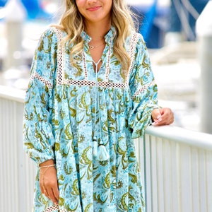 Boho summer dress/mid length boho dress