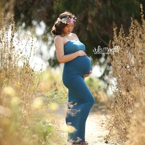 Maternity dress, baby shower dress, long maternity dress, fitted long maternity dress