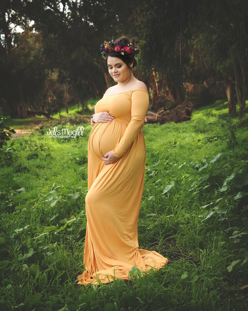 Maternity Dress for Photoshoot Maternity Gown Long Maternity Etsy