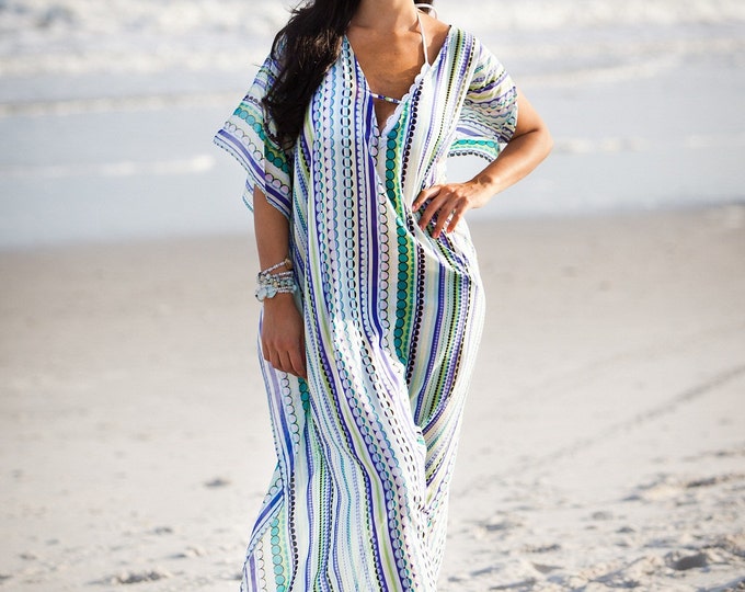 Beach Cover Up, Kaftan, Beach Wedding, Honeymoon Dress Etsy