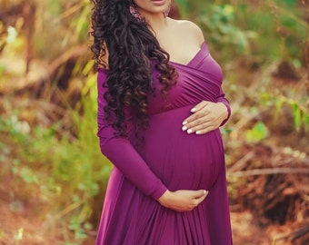 fitted jersey maternity dress Blue Jersey Maternity Gown