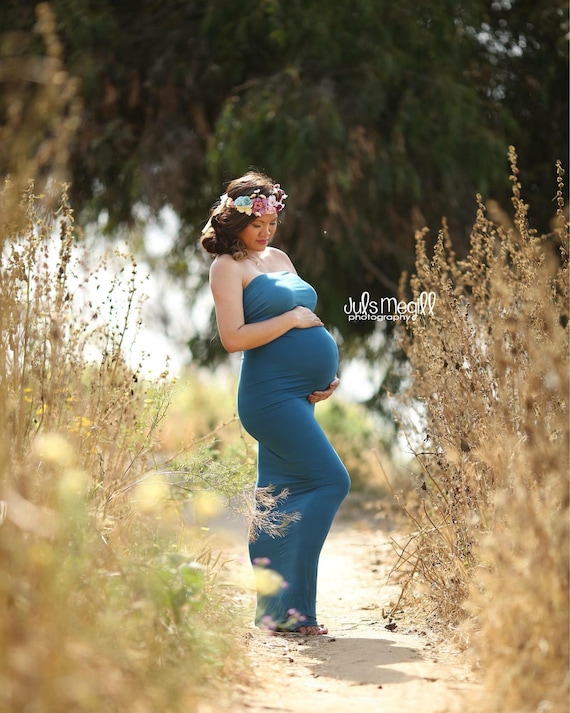 black fitted party dress Angel Maternity Renee Maternity Dress in Green Flora