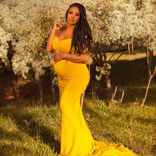 Maternity Gown/ Fitted Maternity Dress 