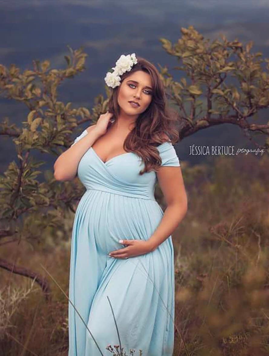 Capri Metallic Maternity Gown  Maternity dresses for baby shower, Plus  size maternity dresses, Baby shower dresses